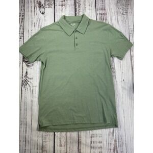 True Classic Polo Shirt Mens Medium Light Green Short Sleeve Athletic Cut Golf